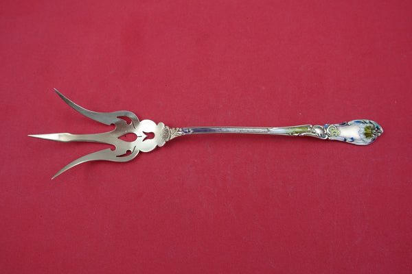Hanover by Gorham Sterling Silver Lettuce Fork Vermeil with Enamel 3-Tine 8 1/4"