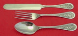 Japanese by Unknown .950 Silver Junior Set 3pc Knife Fork Spoon Heirloom