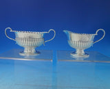 Wave Edge by Tiffany and Co Sterling Silver Sugar Creamer Set 2pc c.1900 (#5895)
