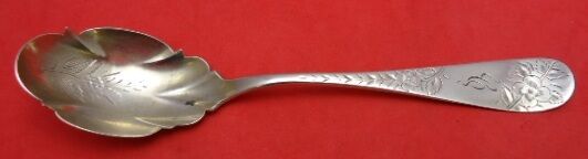 Number 43 by Towle Sterling Silver Preserve Spoon Scalloped Brite Cut 6 7/8" GW