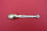 Pattern Unknown by Shiebler Sterling Demitasse Spoon GW  w/leaf pattern   4 1/4"