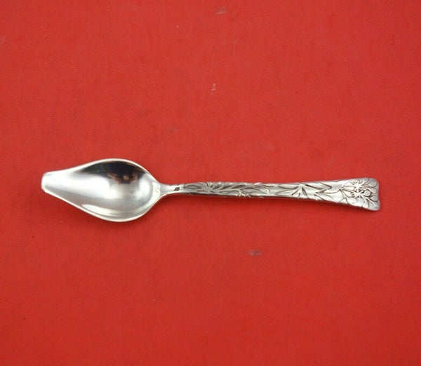 Lap Over Edge Acid Etched by Tiffany and Co Sterling Grapefruit Spoon Scroll 6"