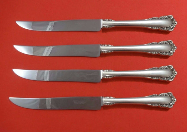 Carillon by Lunt Sterling Silver Steak Knife Set 4pc Large Texas Sized Custom