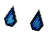 Sterling Intarsia Earrings General Natural Opal Lapis Turquoise (#J4756)