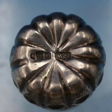 GW George Wish English Sheffield Sterling Silver Pepper Shaker Thistle (#6652)