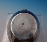 Portuguese Sterling Silver Creamer and Underplate Green Stone Rope Border #4988