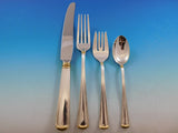Marie Louise Gold Blackinton Sterling Silver Flatware Set Service 45 pcs Dinner