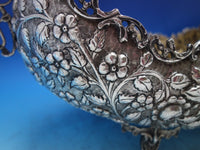 Repousse European 900 Silver Wine Boat Bowl Fabulous detailing Huge  (#6526)