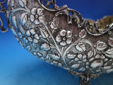 Repousse European 900 Silver Wine Boat Bowl Fabulous detailing Huge  (#6526)