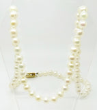 Cultured Freshwater Pearl Necklace Strand with 10k Gold Clasp (#J3236)