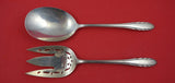 Lyric by Gorham Sterling Silver Salad Serving Set AS w/ pierced fork 9"