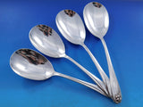 Daffodil by 1847 Rogers Bros Silverplate Serving Spoon Set of 4 pcs 8 3/8" Ovoid