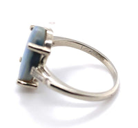 14k Gold 3.04 Carat Australian Genuine Natural Opal and Diamond Ring (#J6456)