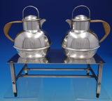 Number 673 by International Silverplate 3 Piece Tea Pots with Stand (#4444)