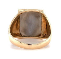 10k Yellow Gold and Silver Warrior Intaglio Men's Ring Size 8 Jewelry (#J5705)