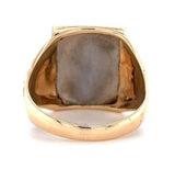 10k Yellow Gold and Silver Warrior Intaglio Men's Ring Size 8 Jewelry (#J5705)