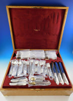 Colonial by Tiffany Sterling Silver Flatware Set Service 184 pcs Fitted Chest