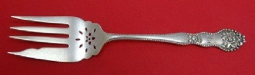 Adolphus by Mount Vernon Sterling Silver Cold Meat Fork Pierced with Flower 7"
