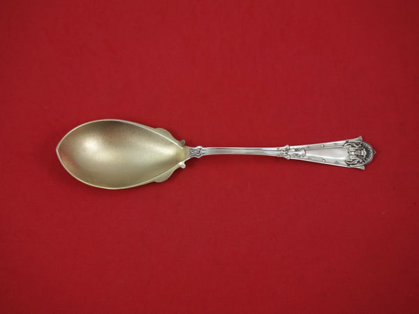 Egyptian by Whiting Sterling Silver Berry Spoon GW Stippled Bowl 9"