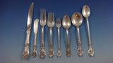 Chateau Rose by Alvin Sterling Silver Flatware Set For 12 Service 101 Pieces