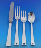 Allan Adler Sterling Silver Flatware Set for 10 Service 62 pieces Arts & Crafts