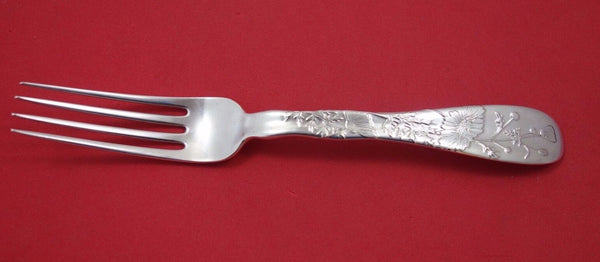 Lap Over Edge Acid Etched by Tiffany & Co. Sterling Silver Dinner Fork Daisy 8"