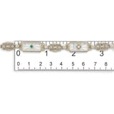 14k Filigree Crystal Quartz Bracelet w/Diamond and Lab-Created Stones (#J7360)