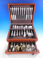 Douvaine by Unger Sterling Silver Flatware Set Service 131 Pieces Dinner Rare