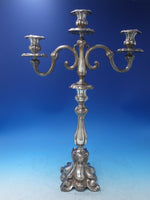 Hugo Bohm German .800 Silver Candelabra Pair 3-Light 21 1/2" Tall (#5678)