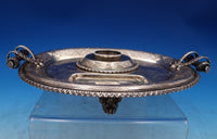 George Unite Sterling Silver Tray for Inkwell Footed Diapering Border (#7412)