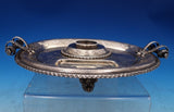 George Unite Sterling Silver Tray for Inkwell Footed Diapering Border (#7412)