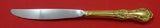Wild Rose Vermeil By International Sterling Silver Regular Knife 9 1/4" Gold