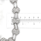 Sterling Kalo Ribbed Eight Link Bracelet Handwrought by Bjarne Axness (#J6840)