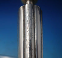 D R Sterling Co Sterling Silver Candlestick Pair Bright-Cut 10" #686 (#5813)