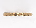 10k Yellow Gold Raised Geometric Baby Infant Band Ring Size 0 Jewelry (#J6188)