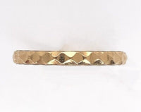 10k Yellow Gold Raised Geometric Baby Infant Band Ring Size 0 Jewelry (#J6188)