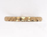 10k Yellow Gold Raised Geometric Baby Infant Band Ring Size 0 Jewelry (#J6188)