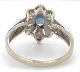 14k White Gold .67ct Genuine Natural Montana Sapphire Ring Unheated (#J7175)