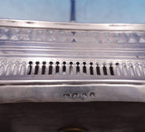 English Georgian Sterling Silver Cruet Set 7pc w/ Stand Pierced Footed (#6997)