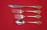 Grande Baroque Gold Accents by Wallace Sterling Silver Regular 4-piece Setting