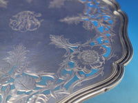 Floral by Gorham Sterling Silver Serving Tray Bright-Cut Pierced #553A (#7198)