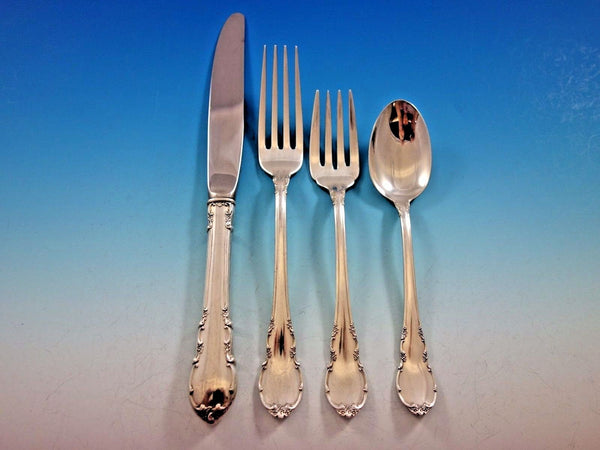 Modern Victorian by Lunt Sterling Silver Flatware Set Service 27 pieces