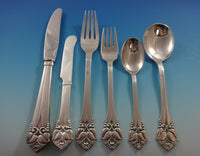 Greta by O. Mogensen Danish Sterling Silver Flatware Set Service 74 Pieces