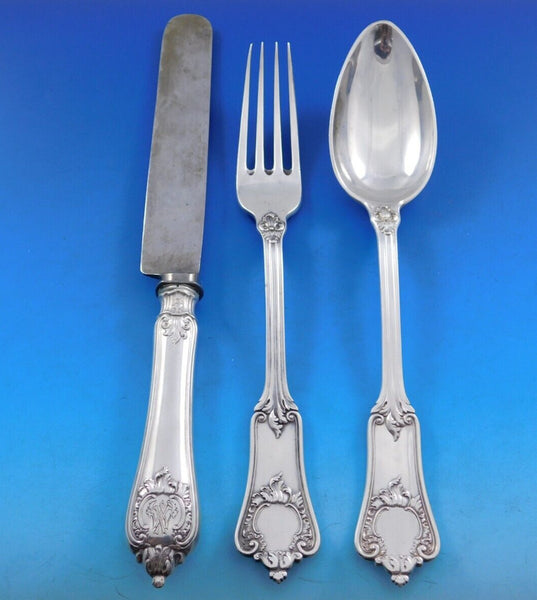 European by AF 800 Continental Silver Flatware Service Dinner Set 17 pcs German