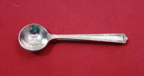 Processional by International Sterling Silver Salt Spoon Pin with Turtle in Bowl