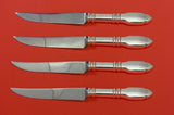 Robert Bruce by Graff, W & D Sterling Silver Steak Knife Set 4pc HHWS Custom