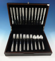 Contessina by Towle Sterling Silver Floral Flatware Set For 12 Service 48 Pcs