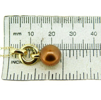 14k Yellow Gold Chocolate Pearl Pendant (#J1669)