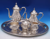 Chateau Rose by Alvin Sterling Silver Tea Set 6pc (#8492) Fabulous!