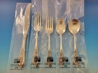 Rose Point by Wallace Sterling Silver Flatware Set Service 62 Pieces New
